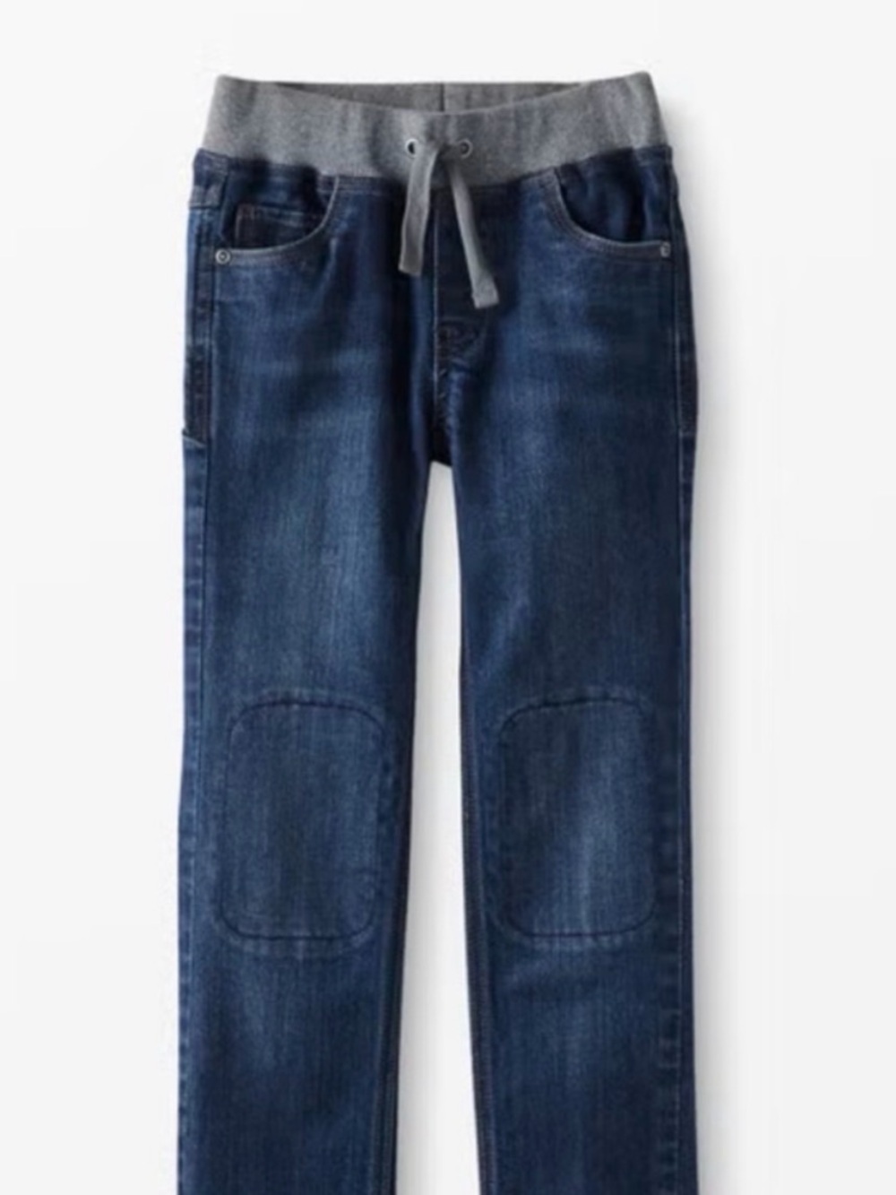 Hanna Andersson Dark Blue Kids Jeans with Knee Patches